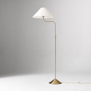 Fibura Elegant Floor Lamp Linen Shade Champagne Bronze – Add Warmth